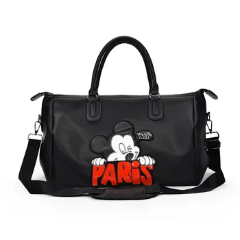 Disney Ženy, Mickey Mouse, Minnie veľkú kapacitu kabelke jednoduché taška cez rameno jednoduché vodotesné svetlo vonkajšie cestovná taška 39X26X18