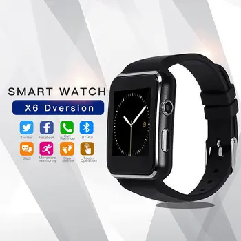 X6 Smart Hodinky Bluetooth Šport Passometer Smartwatch Nepremokavé Smartwatch s Kamerou Podporu SIM Karty pre Android Telefónu