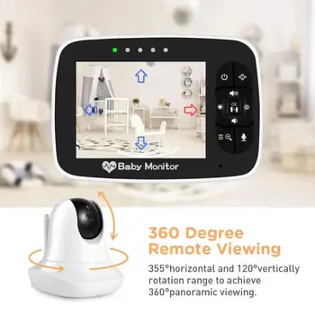 480TVL M935 3.5 palce Baby Monitor Infračervené Nočné Videnie Bezdrôtový Video Farebný Monitor S Marieli Diaľkové Pan-Tilt-Zoom Hovoriť Späť