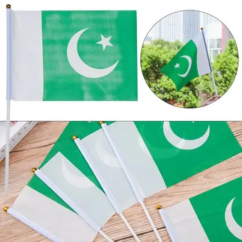 Home Decor Strana navrhne Slávnostné Články Plastové Stožiar 14*21 cm Vlajky, Bannery, Pakistan Strane Vlajky Bunting