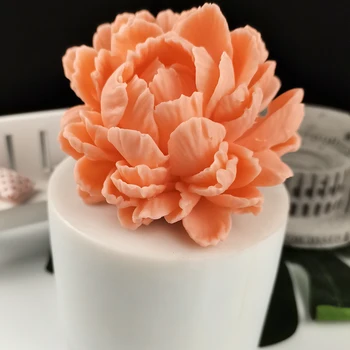 3D Pivónia, Kvety Tvar Silikónové Formy Torte Čokoláda Sviečka Mydlo Plesne DIY Aromatherarpy Domácnosť, Dekorácie, Remeselné Nástroje
