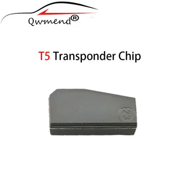 QWMEND 1PCS Transpondér Čip T5 Prázdne Uhlíka T5 Čip pre Auto Smart Auto Tlačidlo Cemamic Čip T5 Cloneable