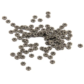 600pcs 4 mm Kvet Snowflake Rondelle Dištančné Korálky Šperkov Zistenia