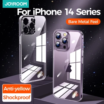 Joyroom Luxusné Jasné, Pre iPhone 14 13 12 Pro Max Prípade Anti Žltá Plný Objektív Ochranný Priehľadný Kryt Pre iPhone11pro Prípade