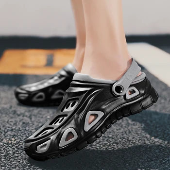 2020 lete nové pánske topánky sandále otvor topánky gumy muž EVA záhrada topánky vonkajší bazén topánky duté priedušná pláže topánky