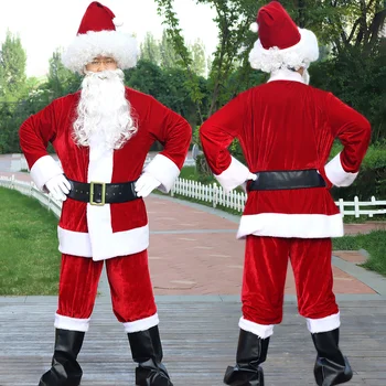 Vianočný Kostým Santa Claus Fúzy Veľa Mužov Cosplay Santa Claus Oblečenie Maškarný Na Vianoce Mužov Kostým, Oblek Pre Dospelých