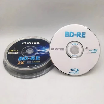 Blu-Ray BD-RE 25GB 2X 130min BDRE Prázdne Bluray Disky Prepisovateľné 10pack