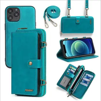 MEGSHI-020 Odnímateľný peňaženky batoh Silné adsorpcie Kožené telefón puzdro na Huawei P20 P30 P40 Mate20 Mate30 Mate40 Pro Lite