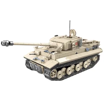 Svetová Vojna 2 Vojenskej Nemecko Tiger Tank 131 UK Model Vojak Vozidla Stavebné Bloky WW2 Tehly Údaje Hračky Pre Deti, Darčeky