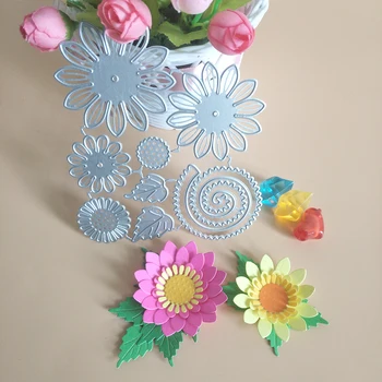 Nové a nádherné kvety rezanie zomrie DIY zápisník, embosované karty, takže, fotoalbum dekorácie, ručné remeslo