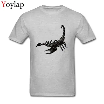 Scorpion Siluetu Tetovanie T-shirt Pre Mužov Pohodlné Muž Lete Čistej Bavlny Biele Topy Tees Hip-hop Štýl