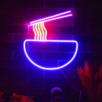 Vlastné Ramen Neónový nápis Japonské Rezance LED Nočné Svetlo Potravín Stenu Decor Obchod, Reštaurácia, Bar, Klub Umelecké Dekorácie, Darčeky