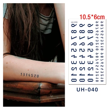 Šťava Tatto Nálepky Iny Arabské Číslo anglické Slovo Body Art Ink Blue Bat Plameň Nepremokavé Dočasné Falošné Tetovanie pre Mužov, Ženy