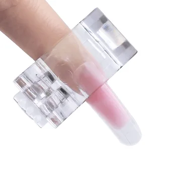 1Pcs na Nechty, Tipy Klip Akrylových Nechtov Plastové Rozšírenie Svorka Falošné Prst poľský Rýchle Budovanie Formy UV Asistent Nástroje