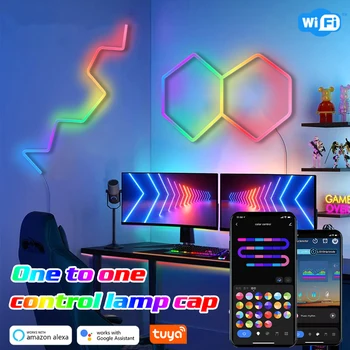 RGB IC Neónové Svetlo Pásy S WiFi DIY Neon Lano Svetlo Bar APPControl Hudbu, Synchronizovať TV Podsvietenie Hra, Obývacej Izby, Spálne Dekorácie