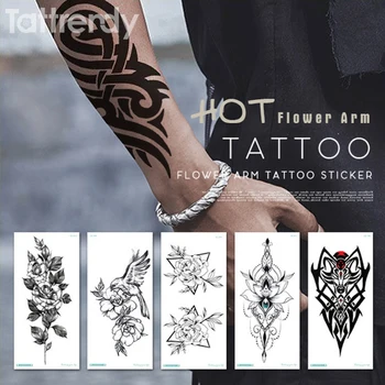 dočasné tetovanie nálepka pre mužov ramene tetovanie čierne skice vzory tetovanie ramenný arm tattoo rukáv falošné chlapci body art