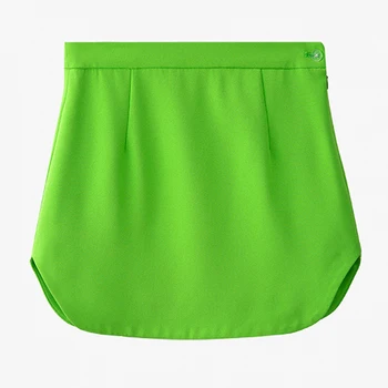 HIGH STREET Najnovšie 2022 Módny Návrhár Mini Sukne dámske Fluorescencie Zelená Zodpovedajúce Sukne