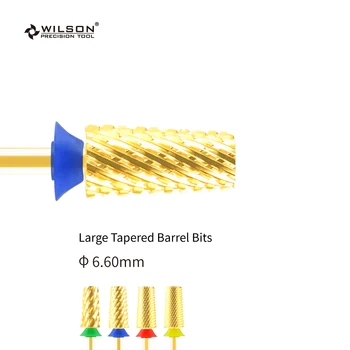 2ks - 6.6 mm Veľké Zúžený Barel Bitov - Gold - WILSON Karbidu Nechtov vrtáka