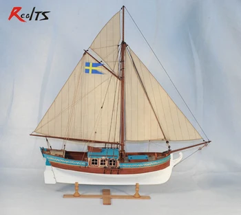 V roku 1770 švédskej kráľovskej jachta loď plaviť model Klasický drevený model lode Luxusné vnútornej štruktúry loď, Jachtu Švédsko
