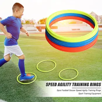 Odolné Agility Tréning Krúžky Prenosné 5 ks/set futbal Futbal Rýchlosť Agility Tréning Krúžky, Šport futbol Tréning Vybavenie