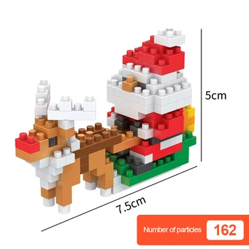 Vianočné Santa Claus stavebným Hračka Snehuliak Mini Stavebné Bloky, detské Hračky Vianočný Darček Model Mini Micro Bloky