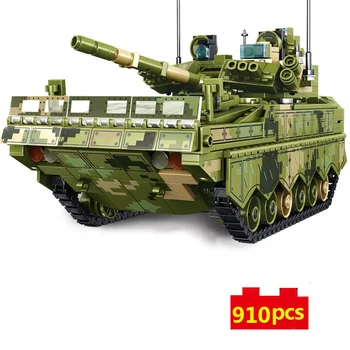 Vojenské Série Svetovej vojny Čínska Armáda ZBD-04 bojové vozidlo pechoty DIY model Stavebné kamene, Tehly, Hračky, Darčeky