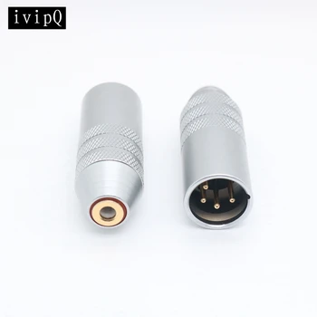 ivipQ-43 XLR 4 Pin Samec Konektor Converter 2,5 mm, 3,5 mm 4.4 mm 1/8