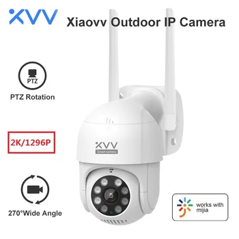 Xiaovv Vonkajšie Kamery 2K 270 Stupňov Super širokouhlý AI Humanoidný Zistiť Alarm Smart IP Cam 1080P WIFI Nočné Videnie Dual Anténa