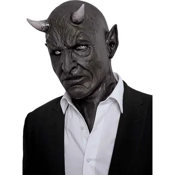 Cosplay Mephistopheles Maska Horor Demon Horn Maska Diabol Vrah Latex Prilba Maškaráda, Karneval, Halloween Party Kostým, Rekvizity