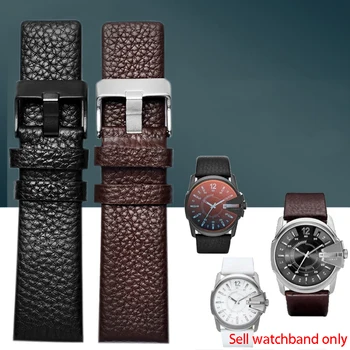 Originálne kožené watchband čierny hnedý náramok na zápästie pre Dieselové DZ1657 DZ1405 DZ1206 22 mm 24 mm 26 mm 28 mm 30 mm náramkové hodinky band