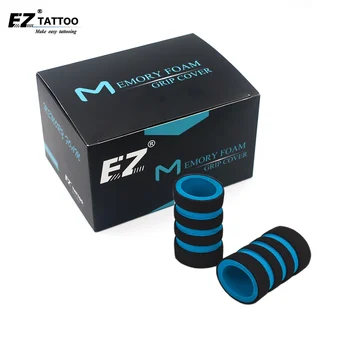 EZ TAT2 Jednorazové Sterilizované 25 mm Balené EZ Pamäťovej Peny Grip Kryty z Nehrdzavejúcej Ocele alebo Jednorazové TattooTube Grip 20pcs
