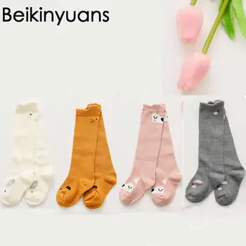Nové Detské Bavlnené Ponožky Nasledoval Kolená Vysoké Batoľa Fox Vzor Ponožky Cartoon Chlapci a Dievčatá Trubice ponožky Beikinyuans