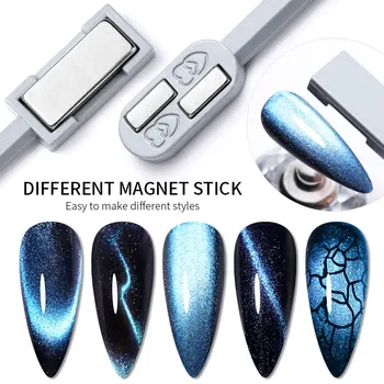 LILYCUTE Dual-skončil Mačka Magnetické Stick Nail Art 9D Účinok Kvet Pásy Silné Magnetické Dosky Pre Magnetické Gél lak na Nechty Nástroj
