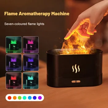 Parfum Zvlhčovač, Ultrazvukový Zvlhčovač vzduchu S LED Osvetlenie, Simulácia Farebné Plameň Vôňa Stroj, USB Malé Househol