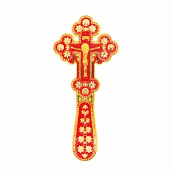 Pravoslávny kríž, Modlitba Cristo Smalt Ježiša Krista Výzdoba Domov Ornament Červená