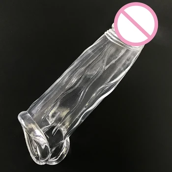 3 Farby Penis Plášť Extender Rukáv Zväčšovacieho Prístroja Úsek Enhancer Oneskorenie Ejakulácie Sexuálne Hračky Pre Mužov Opakované Použitie Kondómu Penis Krúžok