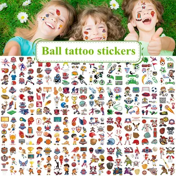10pcs/set Dočasné Tetovanie Nálepky pre deti Deti na Futbal, Basketbal, Baseball, Rugby Falošné Dieťa Tetovanie Nepremokavé Tatouage