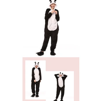 Ženy, Muži Dospelých pre Onesies Pyžamo Cartoon Panda pre MAČKY, Ošípaných, Zvierat Zips Hoodies Jumpsuit Cosplay Kostým Flanelové Sle
