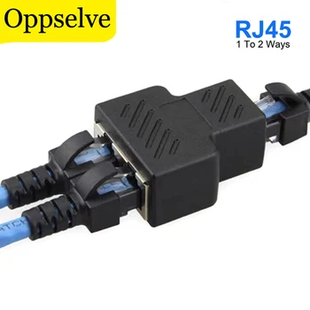 Konektor RJ45 1 Na 2 Spôsoby, ako LAN Ethernet Sieťový Kábel Žena Splitter Adaptér Konektor(8-Core) Extender Siete Tee Hlavu Kable