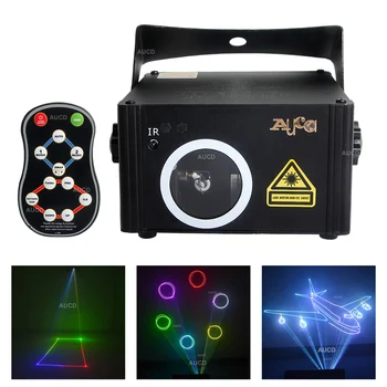 Diaľkový ovládač SD Program Karty Upraviť DMX Animácie Scan RGB Farebný Laser Projektor Hudby Svetlá Disco Party DJ Stage Osvetlenie