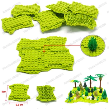 optimálne Zelená rastlina Spodnej platni Stavebné Bloky Súčastí Kompatibilné MOC Scény lesa okolí vojenských WW2 Montáž hračka