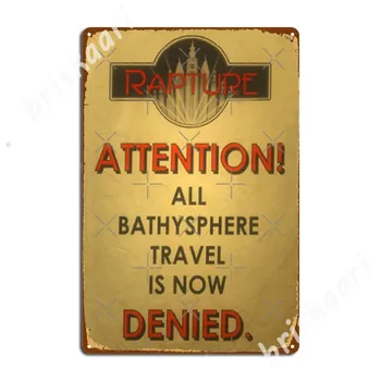 Bioshock – Bathysphere Cestovné Odmietnutý Kovové Značky osobné Garáž Klub Stenu Jaskyne Stenu Doska Tin prihlásiť Plagáty