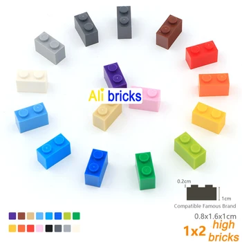 500pcs 1x2 Bodky DIY Stavebné Bloky Hrubé Údaje Tehly Vzdelávacie Tvorivé Plastové Hračky pre Deti Kompatibilný S 3004