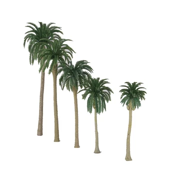 10 Tropických Kokosové Palmy, Model Vlak Železničnej Wargame Scenérie 1:100 11 cm