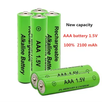 Nová Značka AAA Batéria 2100mah 1,5 V Alkalické AAA Nabíjateľné Batérie pre Diaľkové Ovládanie Hračka Svetlo Batery + Nabíjateľné Aaa