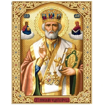 5D Mozaiky Diamond Maľovanie Mozaiky Ikona Svätého Mikuláša Myra