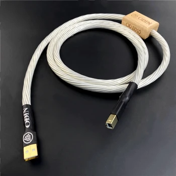 Pre fanúšikov Nordost Odin Dekodér DAC Dátový Kábel HiFi Audio Line Strieborné Pozlátené Typ A-B, USB Zvuková Karta, Digitálne Káble