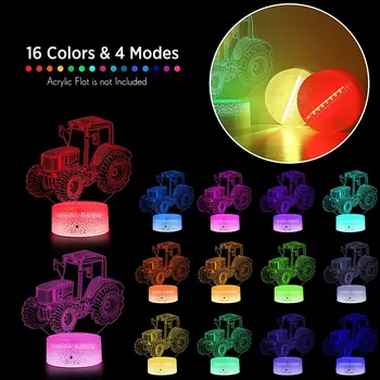 5/10 7-farebným dotykovým lampholders, 16 farieb, diaľkové ovládanie, vhodné pre 3D kreslené animácie Otaku svietiace Led lampholders