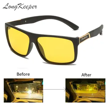 LongKeeper TR90 Night Vision Okuliare Mužov Jazdy Autom slnečné Okuliare Ženy UV400 Žlté Šošovky Anti-glare oculos de sol