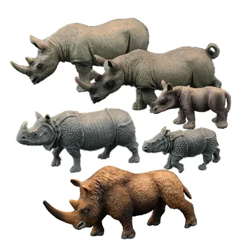 Nové Realistické Farma Hydiny Pevné Simulácia Rhino Figúrky Akcie Číselné Údaje Model Kolekcie Vzdelávacie Hračky Pre Deti, Darčeky